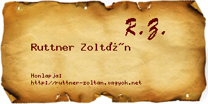 Ruttner Zoltán névjegykártya
