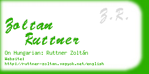 zoltan ruttner business card