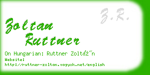 zoltan ruttner business card